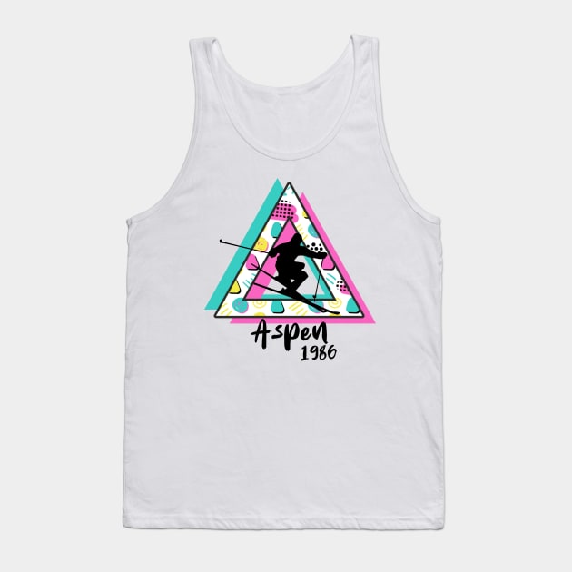 Aspen ski mountains 1986 vintage retro 80's Tank Top by Captain-Jackson